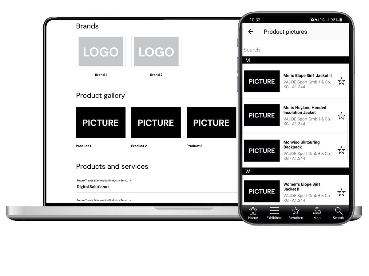 ISPO, Online-Katalog, Produktgalerie